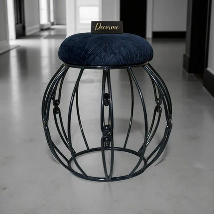 Modern Round Iron Accent Stool