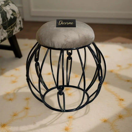 Modern Round Iron Accent Stool