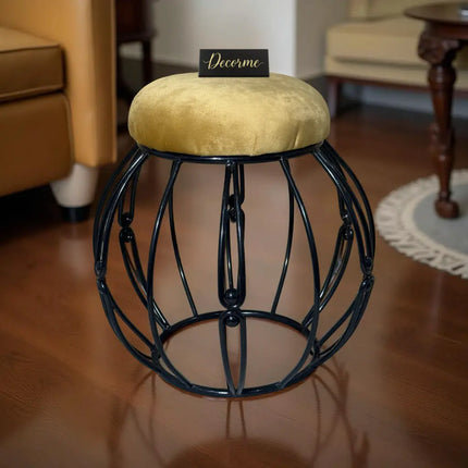 Modern Round Iron Accent Stool