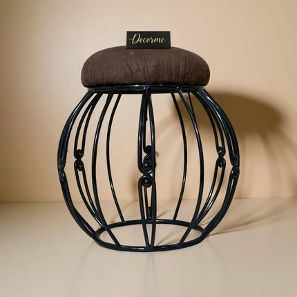 Modern Round Iron Accent Stool