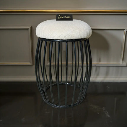 Contemporary Vertical Rod Iron Stool