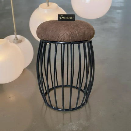 Contemporary Vertical Rod Iron Stool