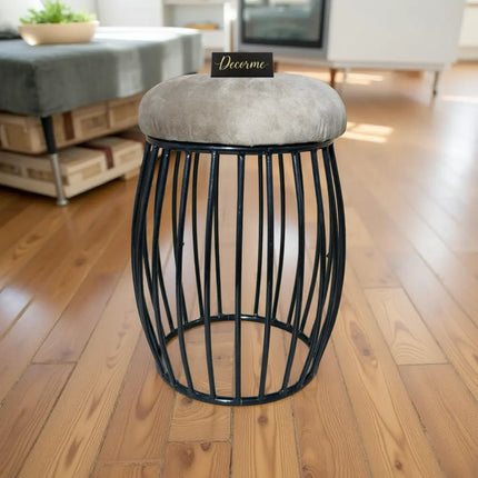 Contemporary Vertical Rod Iron Stool