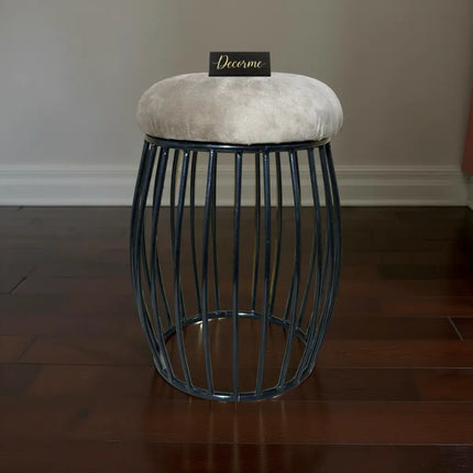 Contemporary Vertical Rod Iron Stool