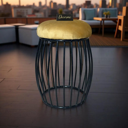 Contemporary Vertical Rod Iron Stool