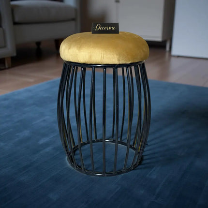 Contemporary Vertical Rod Iron Stool