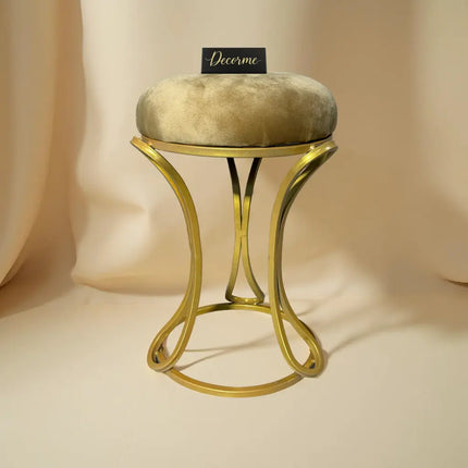Golden Luxe Vanity Stool