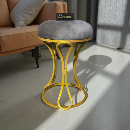 Golden Luxe Vanity Stool
