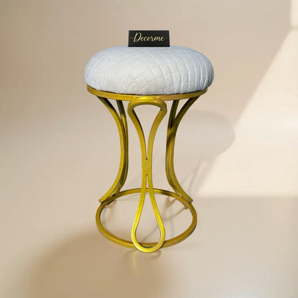 Golden Luxe Vanity Stool