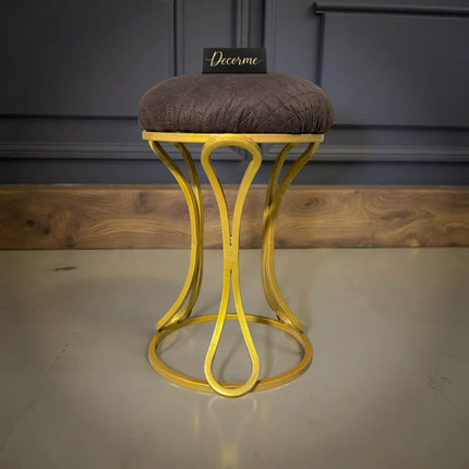 Golden Luxe Vanity Stool