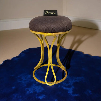 Golden Luxe Vanity Stool