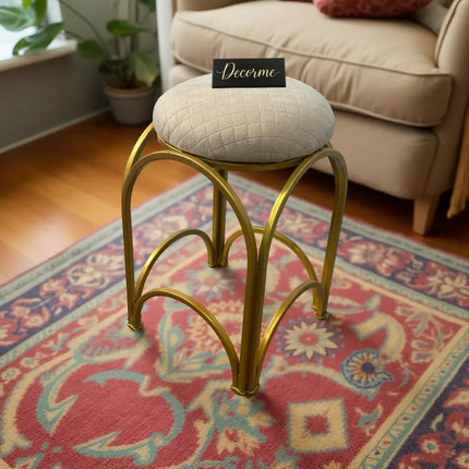 Golden Arch Design Vanity Stool