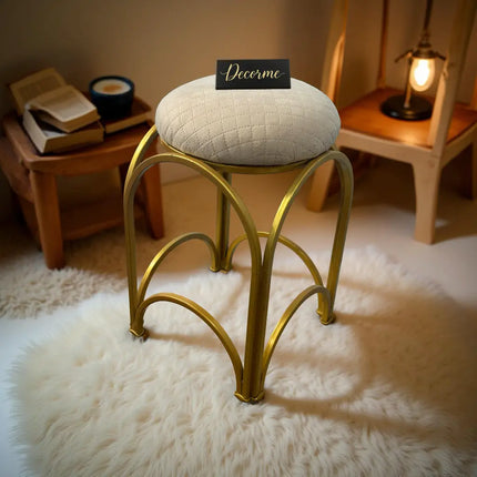 Golden Arch Design Vanity Stool