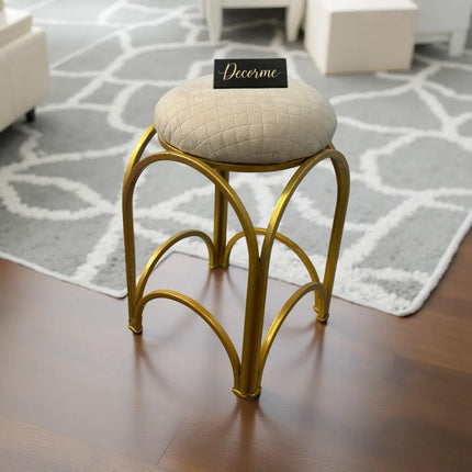 Golden Arch Design Vanity Stool
