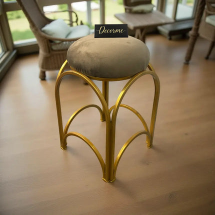 Golden Arch Design Vanity Stool