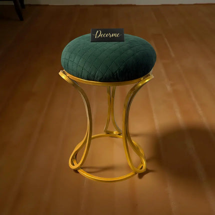 Golden Luxe Vanity Stool