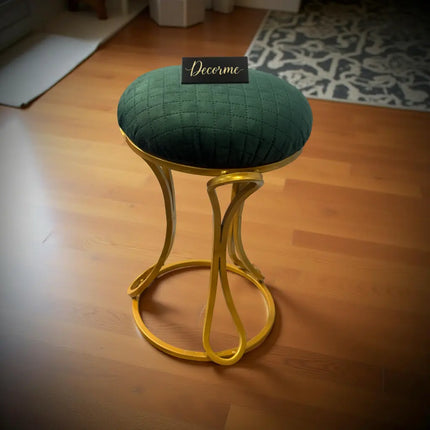 Golden Luxe Vanity Stool