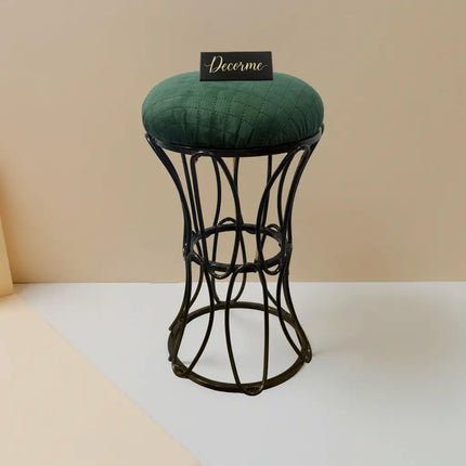 Modern Hourglass Iron Frame Stool