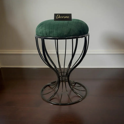 Elegant Curved Iron Stool