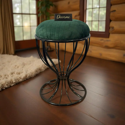 Elegant Curved Iron Stool