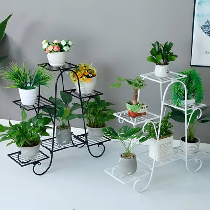 6-Tier Metal Plant Stand – Multi-Tier Flower Pot Holder for Balcony