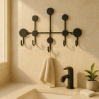 Nordic Decorative Wall Mounted Iron Coat Rack – Black and golden