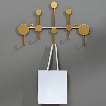 Nordic Decorative Wall Mounted Iron Coat Rack – Black and golden
