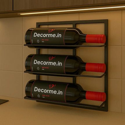 Decorme Black Metal Countertop Wine Holder – Sturdy & Elegant