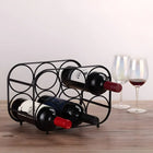 6-Bottle Wrought Iron Tabletop Wine Rack – Stylish,