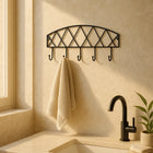 Chrome & Black Metal Wall/Door Hook Organizer