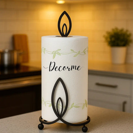 Candle Style Wrought Iron Paper Towel Holder –