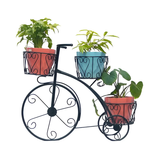 Iron Cycle Planter Stand – Decorative