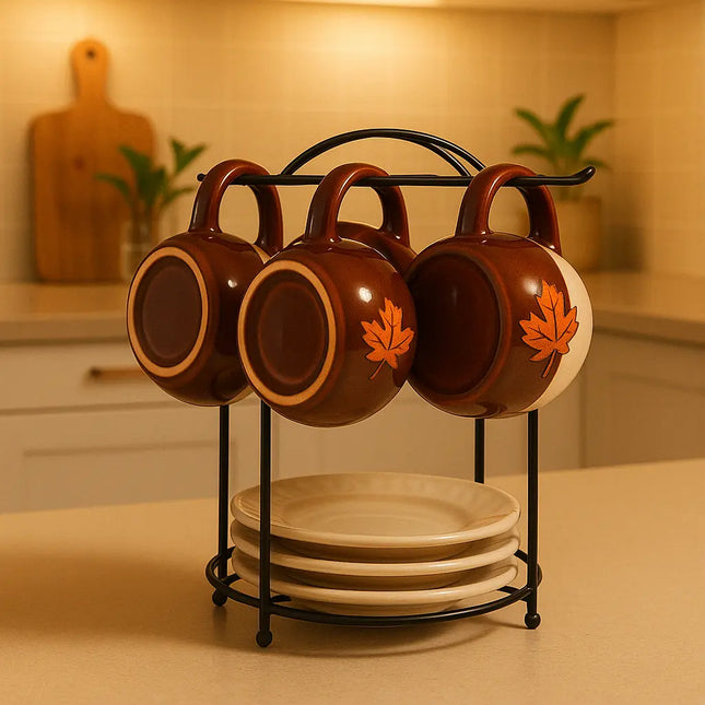 Black Iron Mug Tree Stand