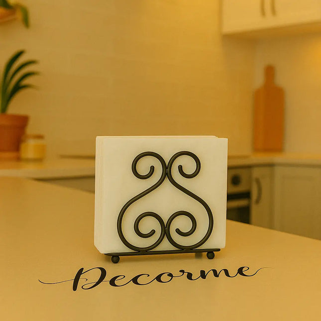 Double S Iron Napkin Holder – Minimalist Table Tissue Stand