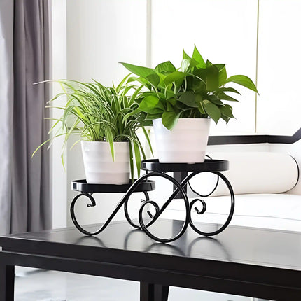 Iron Metal Plant Stand – Round Flower Pot Holder for Indoor & Outdoor Use