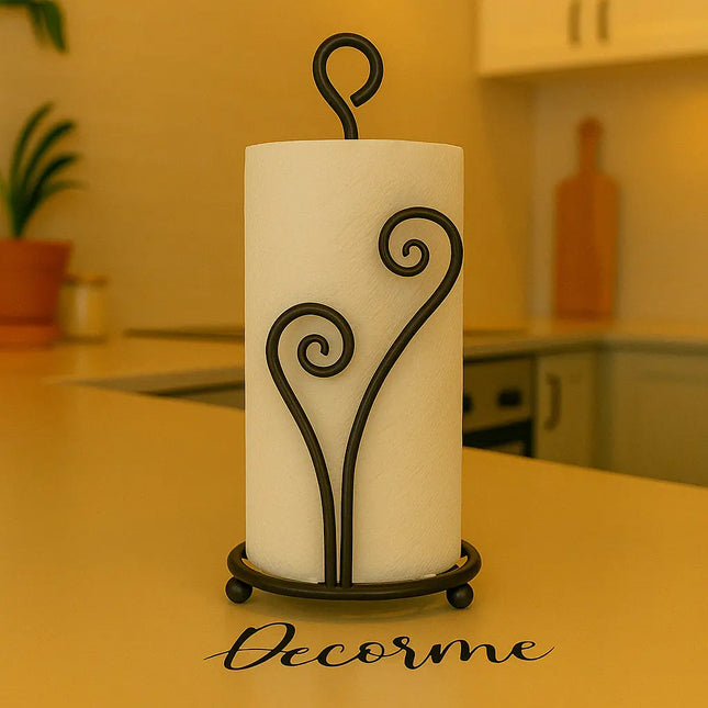 Countertop Iron Paper Towel Holder – Matte Black
