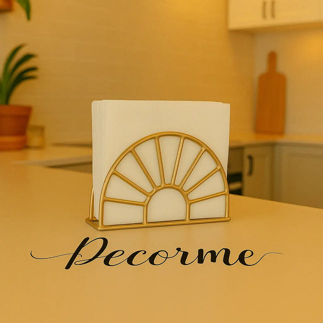 Decorme Golden Arch Napkin Stand – Luxe Table Decor
