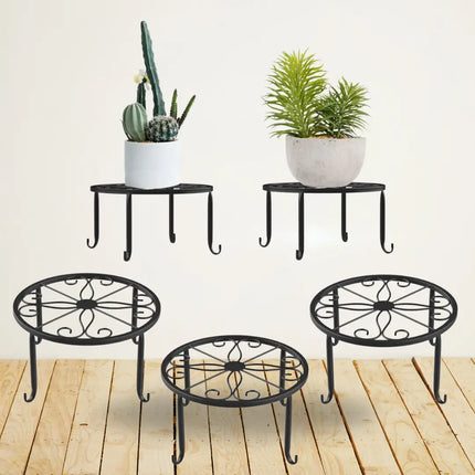 Floor Flower Pot Rack – Non-Slip Wrought Iron
