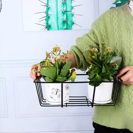 DECORME Iron Hanging Flower Box Holder – Railing Planter Pot Bracket