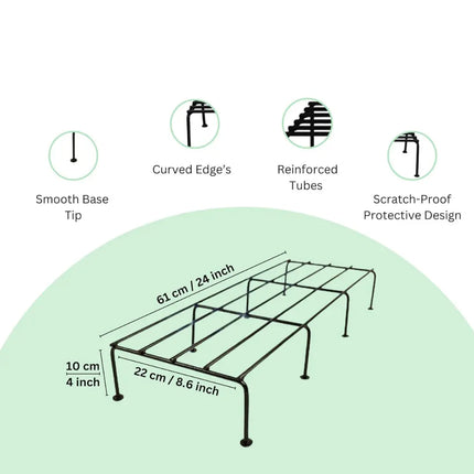 Rectangular Rust-Proof Metal Plant Stand