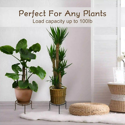 Floor Flower Pot Rack – Non-Slip Wrought Iron