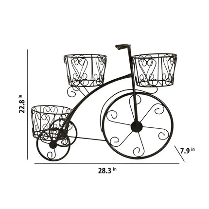 Iron Cycle Planter Stand – Decorative