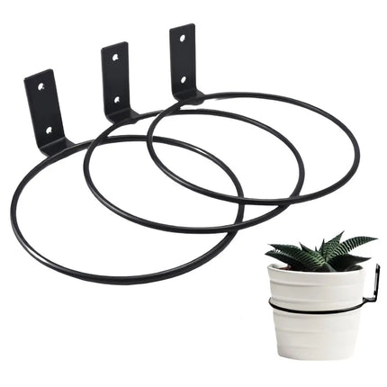 GREANER Wall Planter Ring Hanger – 6 Inch Foldable Wall-Mounted Pot Holder