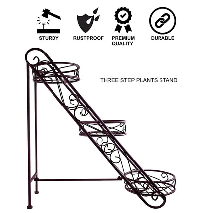 3-Step Metal Plant Stand