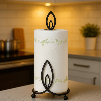 Candle Style Wrought Iron Paper Towel Holder –