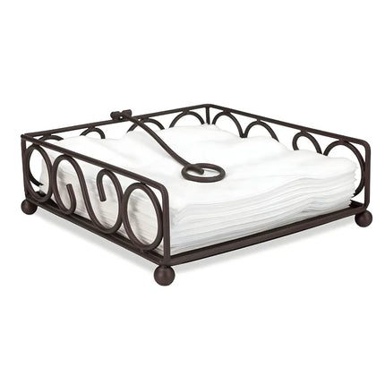 Multi-Purpose Black Metal Napkin & Utensil Holder