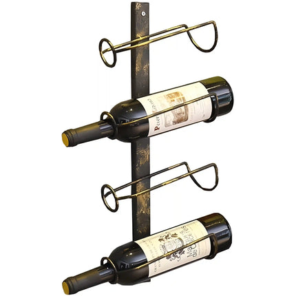 Wall-Mounted 4-Bottle Wine Rack – Bronze Finish