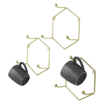 Modern HexaHooks™ – Wall Mounted  (GOLD, Set of 3)