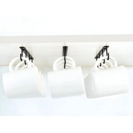Decorme Iron 6-Hook Under-Shelf Hanging Rack