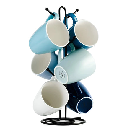 Decorme MugNest™ Countertop Tree Rack – Metal Black